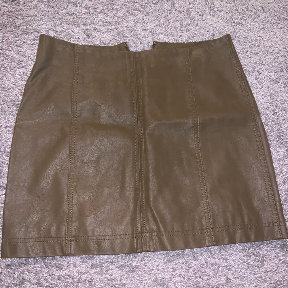 Free People Faux Leather Skirt